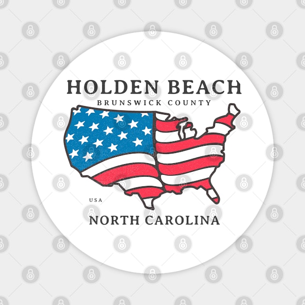 Holden Beach, NC Summer Patriotic Pride This Fourth Magnet by Contentarama